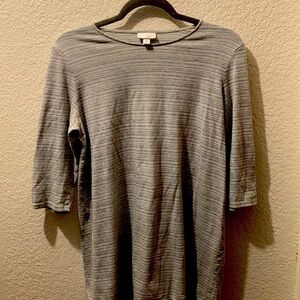 PureJill Gray Striped Women's Top